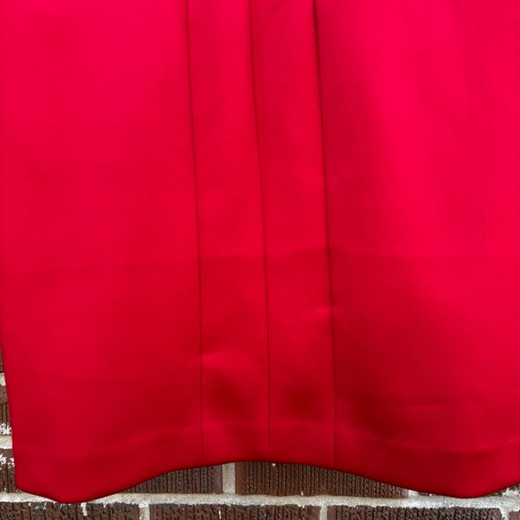 Calvin Klein Sz 8 Red Sleeveless Embellished Scuba Sheath Party Dress - Picture 4 of 11